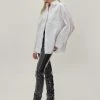 Split Hem Straight Leg Vinyl Pants