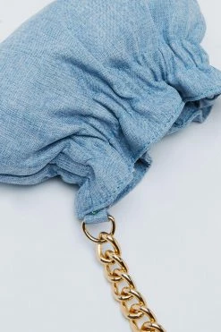 Chain Detail Pouch Bag 6 Chain Detail Pouch Bag -Nasty Gal Sales Store Sales womens blue chain detail pouch bag 2