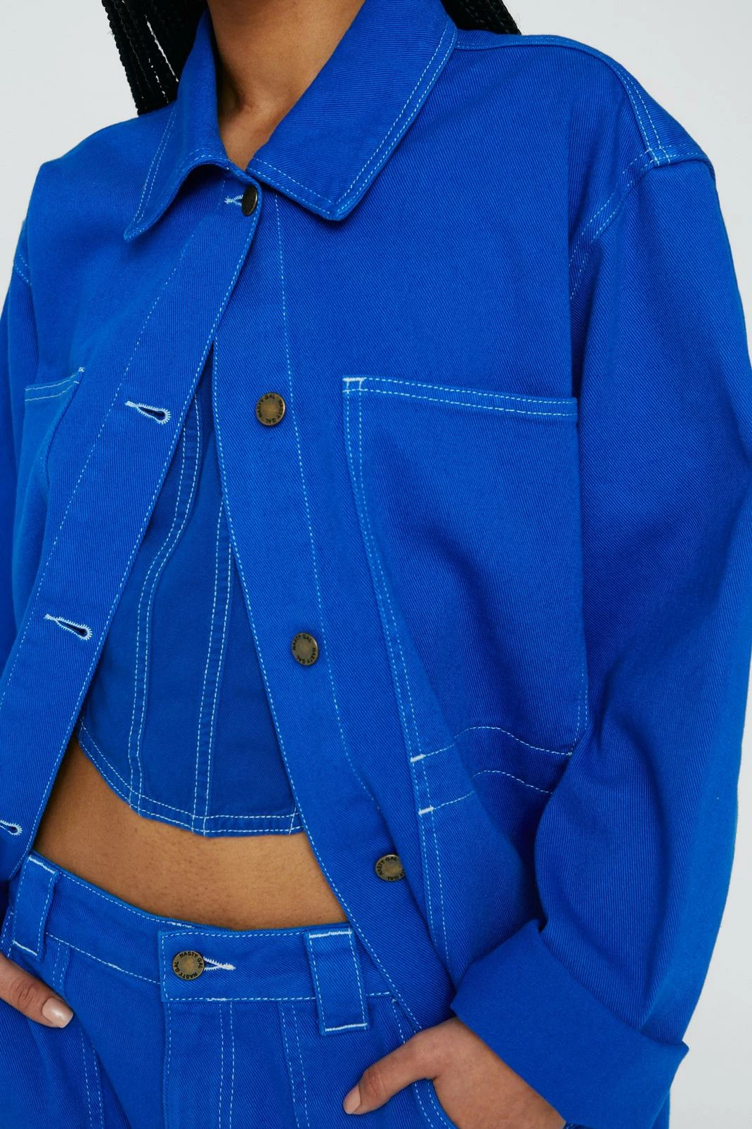 Contrast Stitch Denim Utility Shirt 5 Contrast Stitch Denim Utility Shirt - Image 5