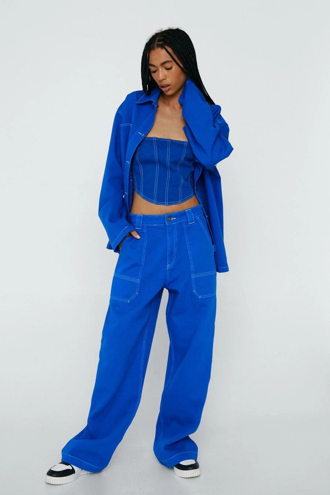 Contrast Stitch Denim Utility Shirt 4 Contrast Stitch Denim Utility Shirt - Image 4