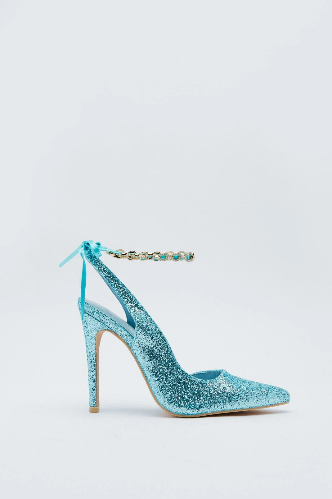Embellished Glitter Strappy Court Heels 2 Embellished Glitter Strappy Court Heels - Image 2