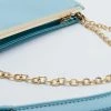 Faux Leather Chain Detail Shoulder Bag
