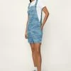 Floral Laser Print Denim Short Overalls