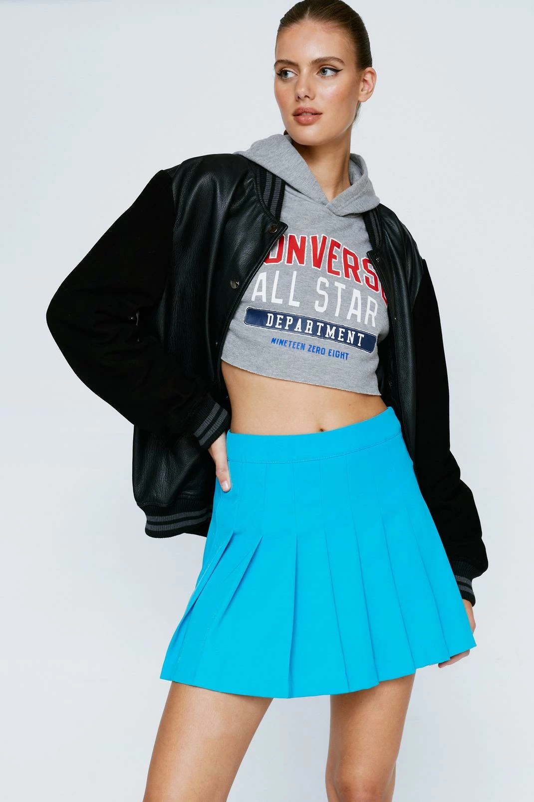 High Waisted Pleated Mini Tennis Skirt 10 High Waisted Pleated Mini Tennis Skirt - Image 10