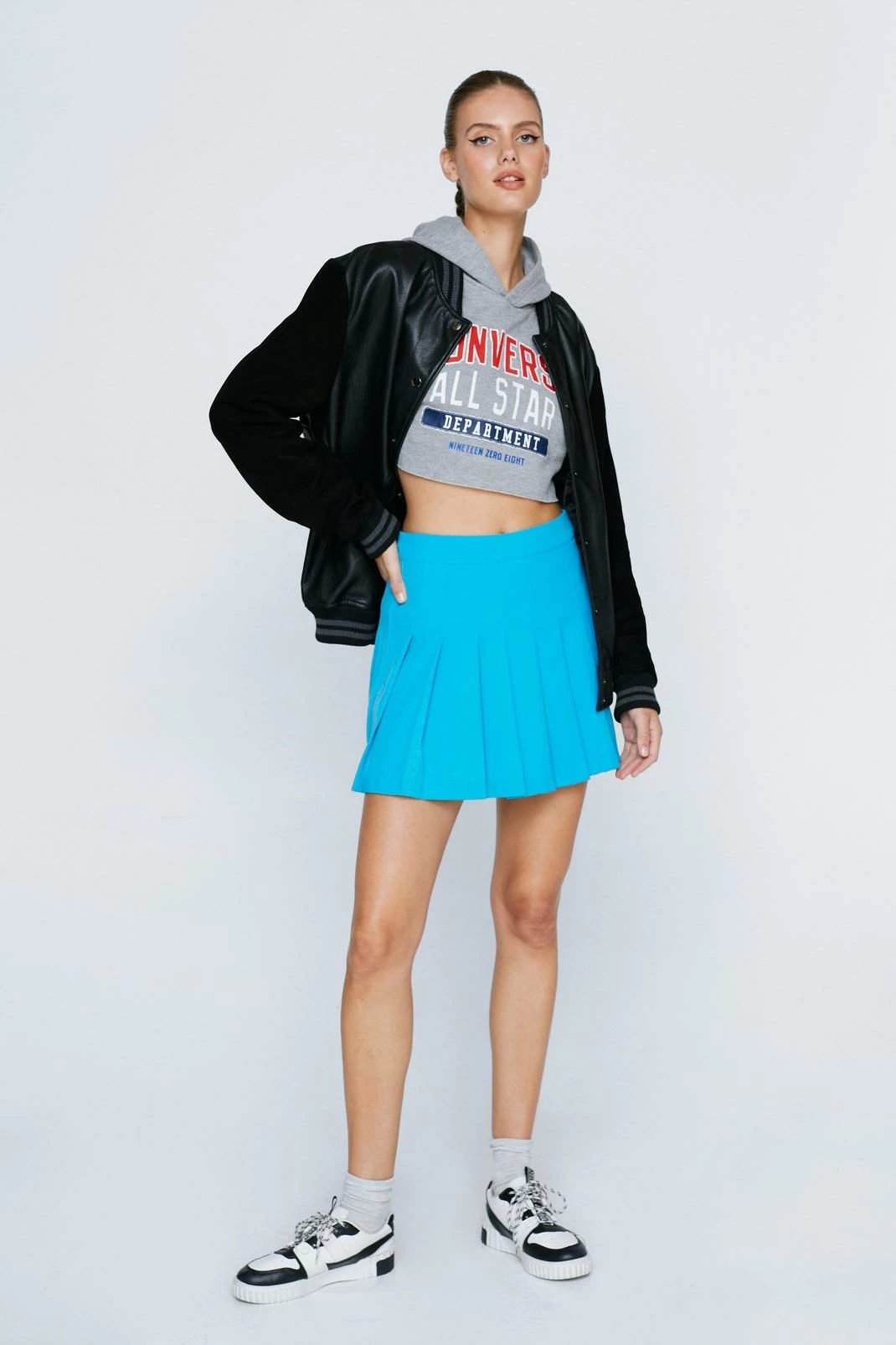 High Waisted Pleated Mini Tennis Skirt 7 High Waisted Pleated Mini Tennis Skirt - Image 7