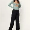 Ribbed Space Dye Cut Out Crop Top