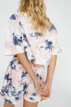 Tie Dye Cropped Shirt -Nasty Gal Sales Store Sales womens blue tie dye cropped shirt 2