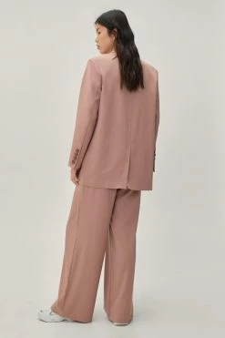 Double Pleated Tailored Pants -Nasty Gal Sales Store Sales womens blush double pleated tailored pants 2
