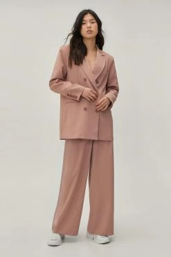 Double Pleated Tailored Pants -Nasty Gal Sales Store Sales womens blush double pleated tailored pants