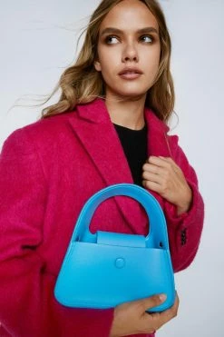 Structured Rectangle Chunky Handle Grab Bag 7 Structured Rectangle Chunky Handle Grab Bag -Nasty Gal Sales Store Sales womens bright20blue structured rectangle chunky handle grab bag 6