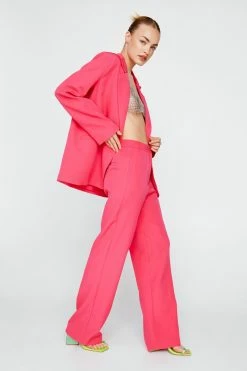 Premium Wide Leg Tailored Pants 7 Premium Wide Leg Tailored Pants -Nasty Gal Sales Store Sales womens bright20pink premium wide leg tailored pants 3