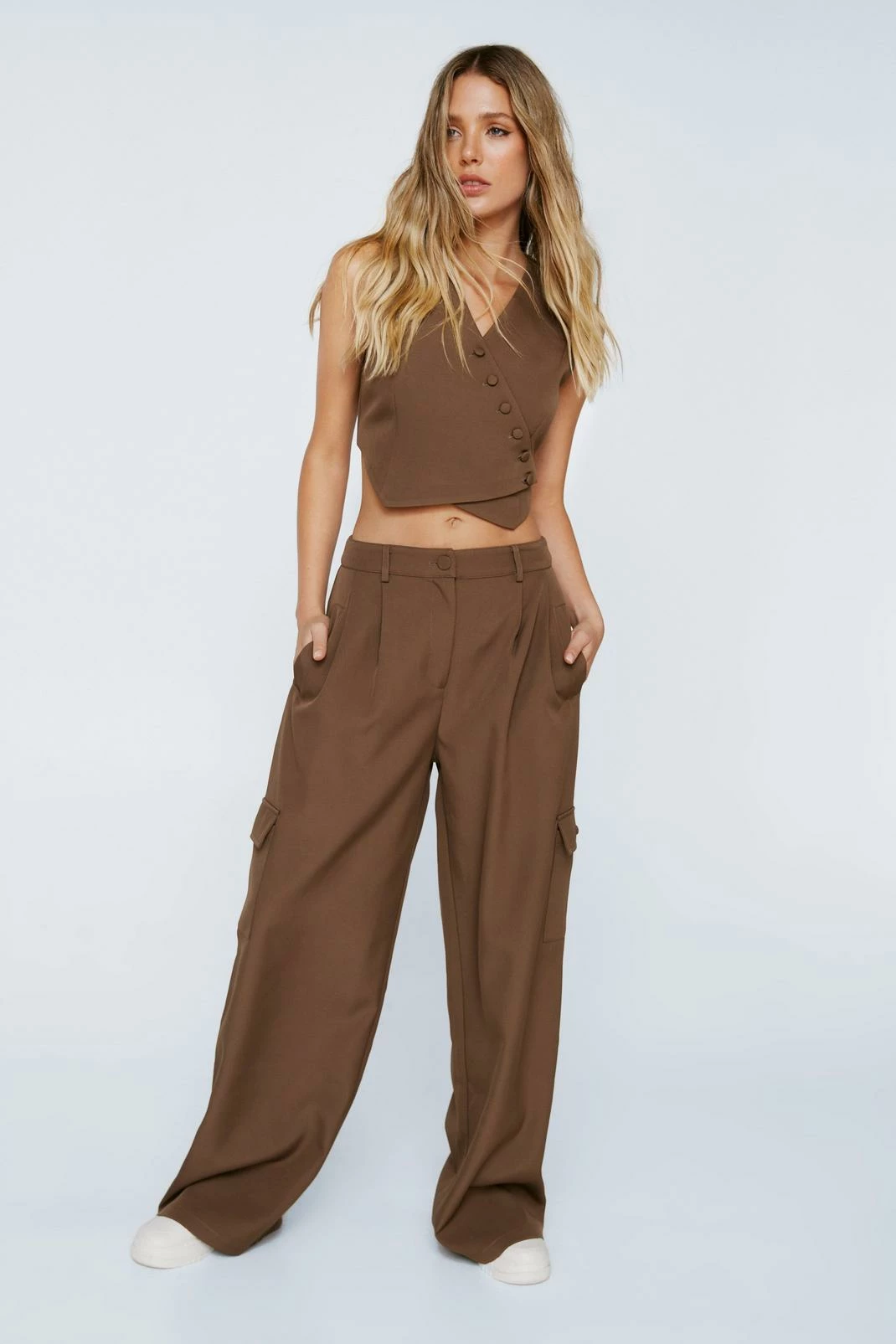 Asymmetric Button Detail Waistcoat 1 Asymmetric Button Detail Waistcoat