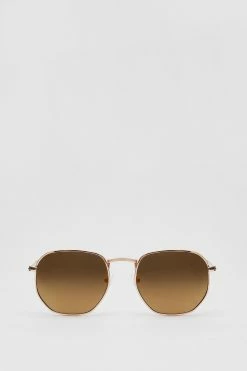 Alternative view of Tinted Lense Round Slim Sunglasses