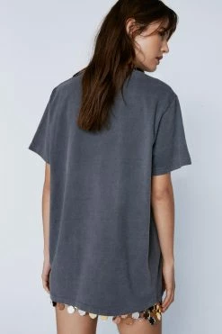 Aerosmith Graphic Oversized Tee 6 Aerosmith Graphic Oversized Tee -Nasty Gal Sales Store Sales womens charcoal aerosmith graphic oversized tee 2