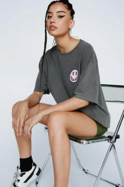 Smile Graphic Oversized T-shirt
