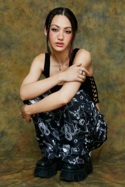 Snake Print Multi Pocket Cargo Pants