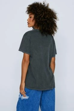 Stranger Things Hellfire Club Oversized T-Shirt -Nasty Gal Sales Store Sales womens charcoal stranger things hellfire club oversized t shirt 2