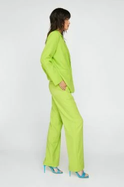 Premium Wide Leg Tailored Pants 16 Premium Wide Leg Tailored Pants -Nasty Gal Sales Store Sales womens chartreuse premium wide leg tailored pants 3