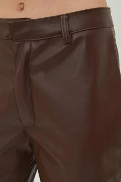 Alternative view of Faux Leather Fit And Flare Low Rise Pants