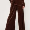 High Waisted Plisse Wide Leg Pants