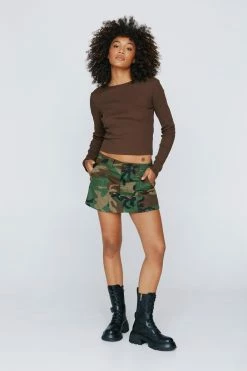 Long Sleeve Backless Tie Up Top -Nasty Gal Sales Store Sales womens chocolate long sleeve backless tie up top