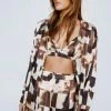 Recycled Cow 3pc Shirt Bralet & Short Pj Set