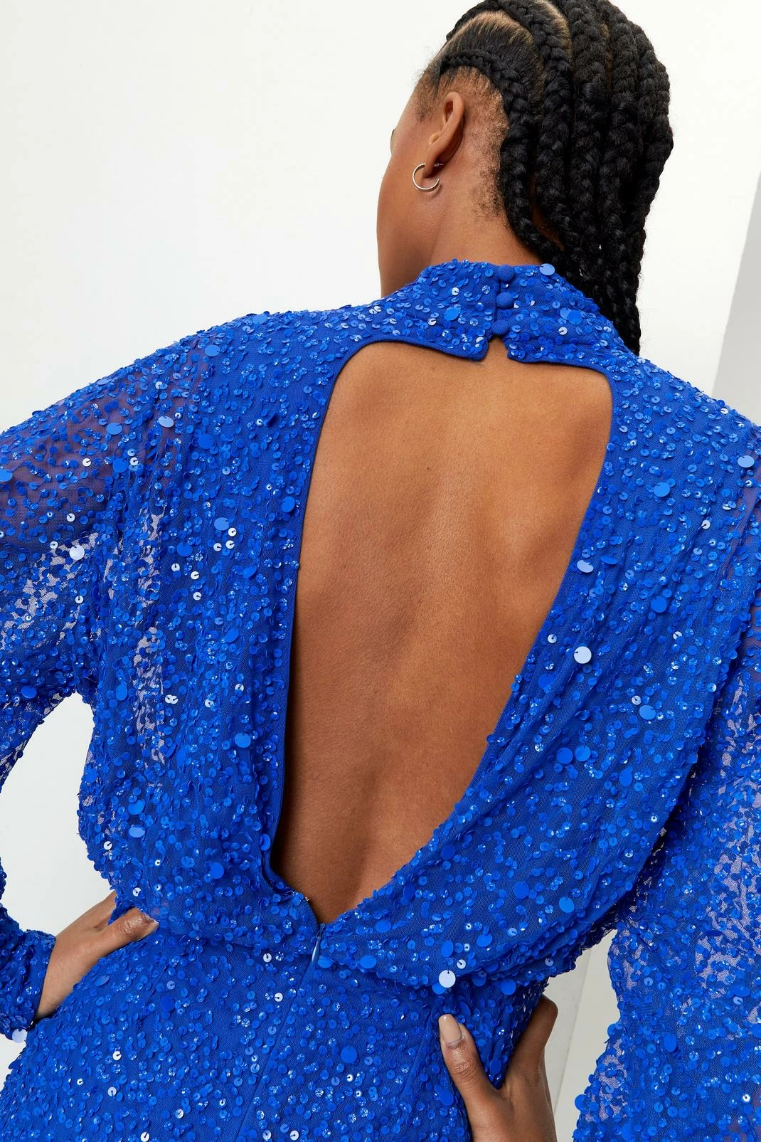 Balloon Sleeve Sequin Embellished Mini Dress 6 Balloon Sleeve Sequin Embellished Mini Dress - Image 6