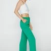 Low Waisted Wide Leg Tailored Pants
