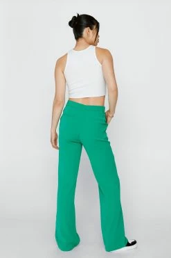 Low Waisted Wide Leg Tailored Pants -Nasty Gal Sales Store Sales womens cobalt premium tailored kick flare pants 2