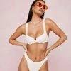 Crinkle Underwire Cut Out Bikini Top