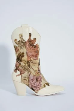 Alternative view of Faux Leather Floral Embriodered Wetsern Boot