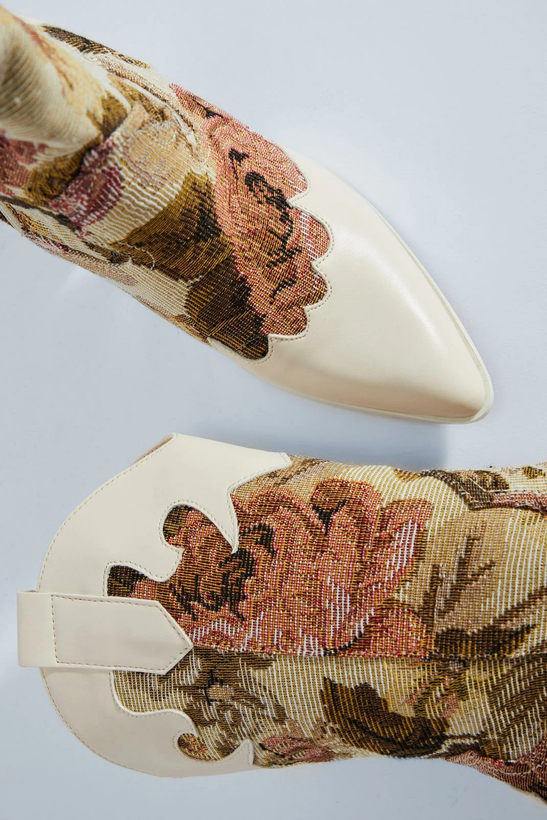 Faux Leather Floral Embriodered Wetsern Boot 3 Faux Leather Floral Embriodered Wetsern Boot - Image 3