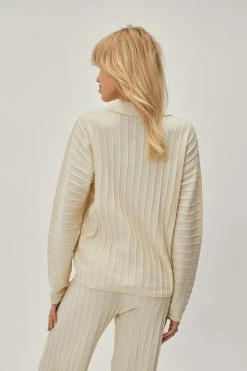 Recycled Button Detail Knitted Top 6 Recycled Button Detail Knitted Top -Nasty Gal Sales Store Sales womens cream recycled button detail knitted top 2