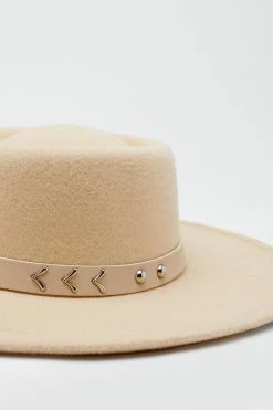Studded Trim Fedora Hat 15 Studded Trim Fedora Hat -Nasty Gal Sales Store Sales womens cream studded trim fedora hat 2
