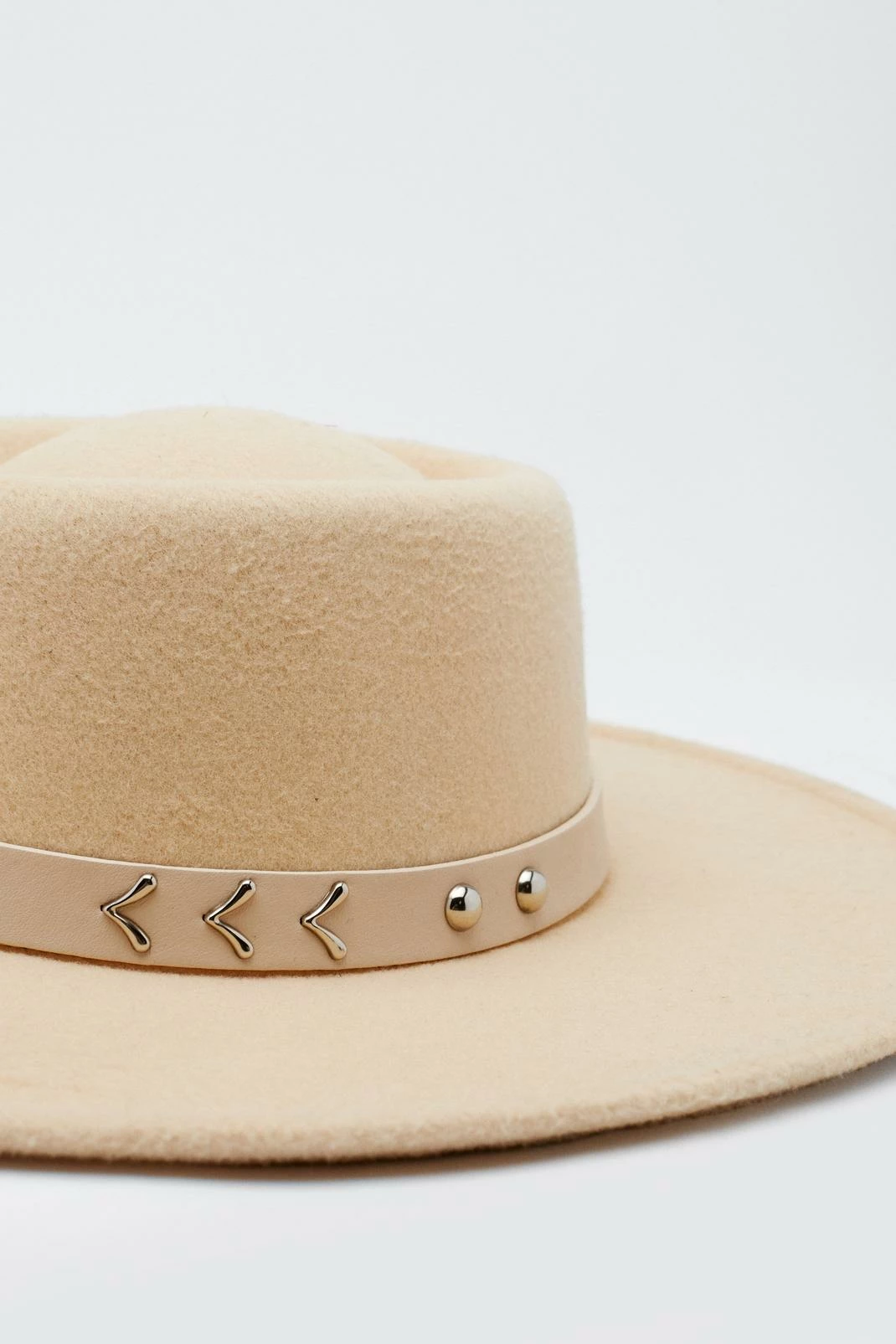 Studded Trim Fedora Hat 6 Studded Trim Fedora Hat - Image 6