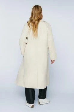 Wool Blend Oversized Duster Coat -Nasty Gal Sales Store Sales womens cream wool blend oversized duster coat 2