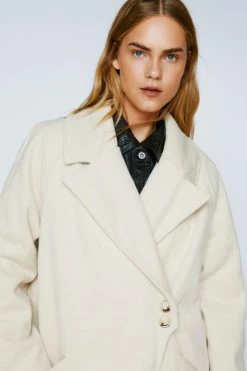 Wool Blend Oversized Duster Coat