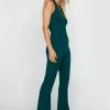 Halter Neck Kick Flare Jumpsuit