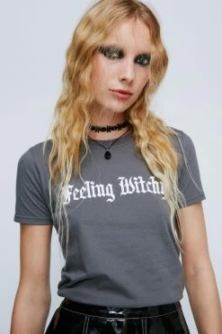 Feeling Witchy Baby T-Shirt -Nasty Gal Sales Store Sales womens dark20grey feeling witchy baby t shirt 3