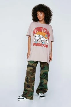 Extreme Oversized Sushi Club Graphic T-shirt