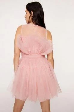 Tulle Gathered Volume Mini Dress -Nasty Gal Sales Store Sales womens dusky20pink tulle gathered volume mini dress 2
