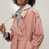 Belted Oversized Double Breasted Trench Coat