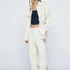 Embroidered Beaded Oversized Pocket Shacket