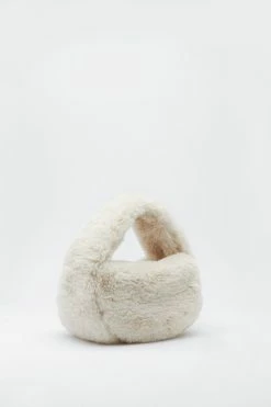 Faux Fur Grab Bag -Nasty Gal Sales Store Sales womens ecru faux fur grab bag 1