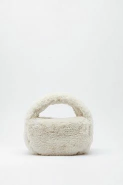 Faux Fur Grab Bag -Nasty Gal Sales Store Sales womens ecru faux fur grab bag 2
