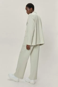 High Waisted Tailored Smart Pants -Nasty Gal Sales Store Sales womens ecru high waisted tailored smart pants 2