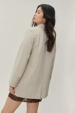 Pocket Detail Fluid Single Breasted Blazer 9 Pocket Detail Fluid Single Breasted Blazer -Nasty Gal Sales Store Sales womens ecru pocket detail fluid single breasted blazer 2