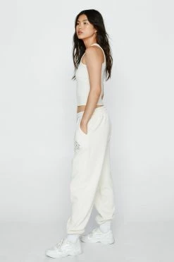 Recycled Relaxed Fit Sweatpants 14 Recycled Relaxed Fit Sweatpants -Nasty Gal Sales Store Sales womens ecru recycled relaxed fit sweatpants 1