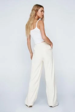 Tailored High Waisted Wide Leg Pants 18 Tailored High Waisted Wide Leg Pants -Nasty Gal Sales Store Sales womens ecru tailored high waisted wide leg pants 2