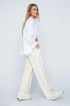 Tailored High Waisted Wide Leg Pants
